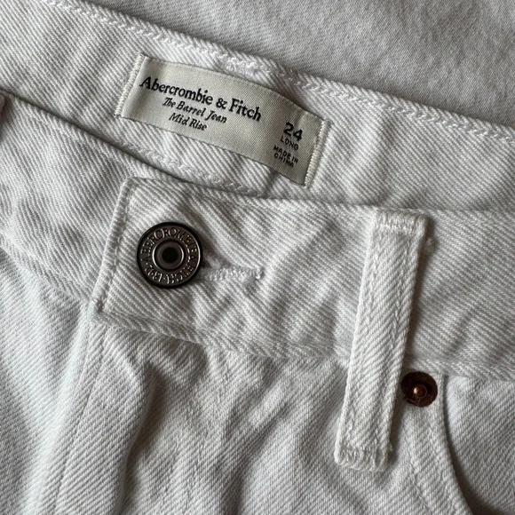 Abercrombie & Fitch White Barrel Jeans sz 24 - Picture 5 of 9